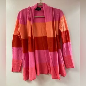 Claudia Nichole multicolor striped cashmere cardigan M